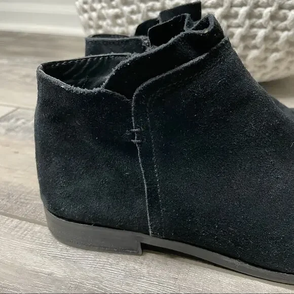 Steve Madden Rimas Suede Low Heel Ankle Booties Black Size 8.5 - Picture 7 of 10